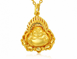 中金缘足金吊坠